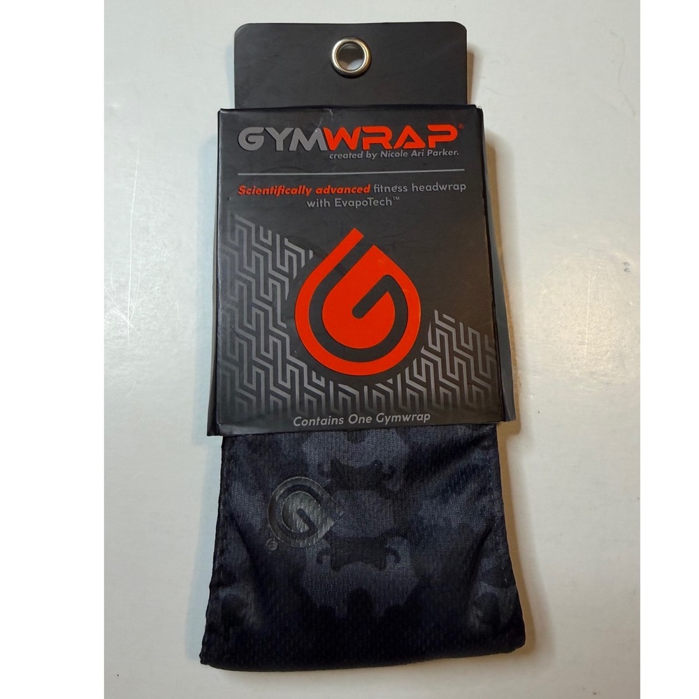 Gymwrap Nicole Ari Parker EvapoTech Fitness Headwrap Stealth Camo GW3802.STE